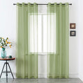 DUALIFE Sage Green Sheer Curtains 96 Inch Length for Living Room 2 Panels Set Grommet Curtain-Light Filttering Drapes St Patric Day Curtains 52x96 Inches Long (Light Green)