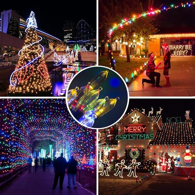 Christmas Lights, Battery Operated String Lights 18ft 50 LED 8 Modes LED Mini Lights with Timer for Christmas Tree Wreath Party Home Indoor Outdoor Decor, Waterproof, Multi Color