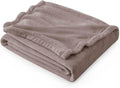 Bedsure GentleSoft Fleece Blankets Twin Size Mocha Brown - 300GSM Lightweight Plush Fuzzy Cozy Soft Blanket for Bed, Sofa, Couch, Travel, Camping, 60x80 inches