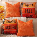 TOYPOPOR Fall Decorations, 2 Packs Double Sided Throw Pillow Covers, Orange Soft Faux Fur Pumpkin Pillow Cases Autumn Harvest Thanksgiving Indoor Outdoor Home Decor for Living Room Porch Couch 20x20