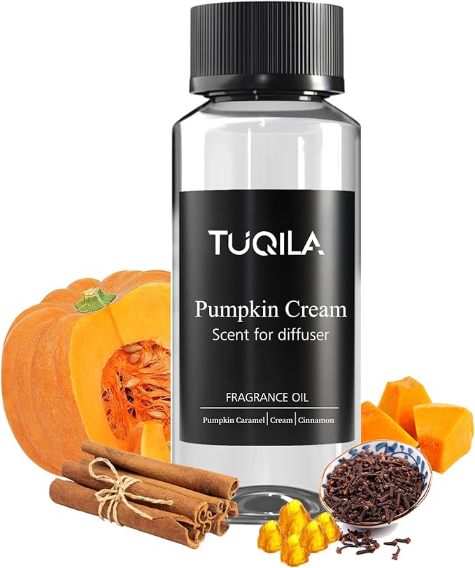 Waterless Diffuser Oil Pumpkin Cream, Essential Scent Oil Usage Cold Air Waterless Diffuser, Luxury Air Scents Oils & Home Fragrance - Bottle120 ML, Natural Flavour