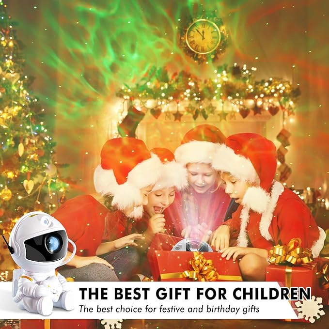 Galaxy Light Projector for Kids and Adults - Astronaut Night Light for Bedrooms and Playrooms - Star Ceiling Decoration