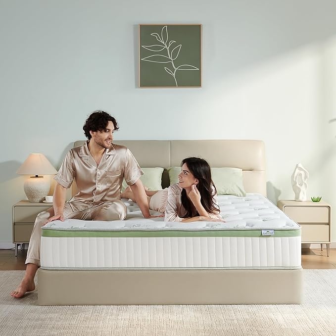 King Size Mattress 12 Inch, Medium Firm Memory Foam Hybrid Mattress with Individual Pocket Spring - Pressure Relief, Motion Isolation, Cool Sleep, 80" x 76"