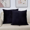 2 Packs Throw Pillow Covers, Neutral Decorative Couch Pillow Cover for Living Room Bed Sofa Rustic Farmhouse Boho Home Decor, Soft Plush Cushion Case Slipcover (Black, 26"x 26")
