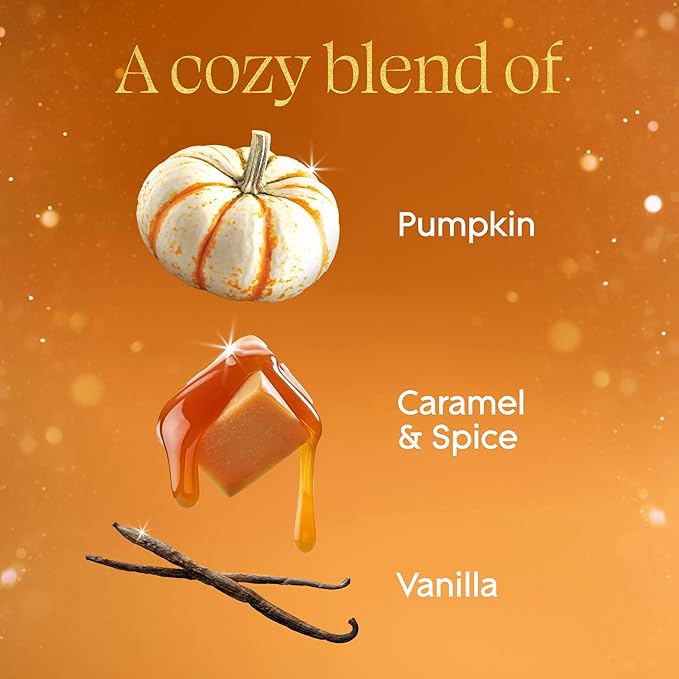 Glade 1-Wick Scented Candle Jar, Pumpkin & Ginger, Air Freshener Infused with Essential Oils, 4.08 Oz, 2 Count