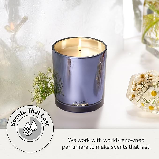 Apotheke 3-Wick Scented Candles for Home, Cardamom Chestnut - 10.5 oz Seasonal Soy Wax Jar Candle - Long-Lasting Fall Scented Fragrance with Perfume-Grade Essential Oils