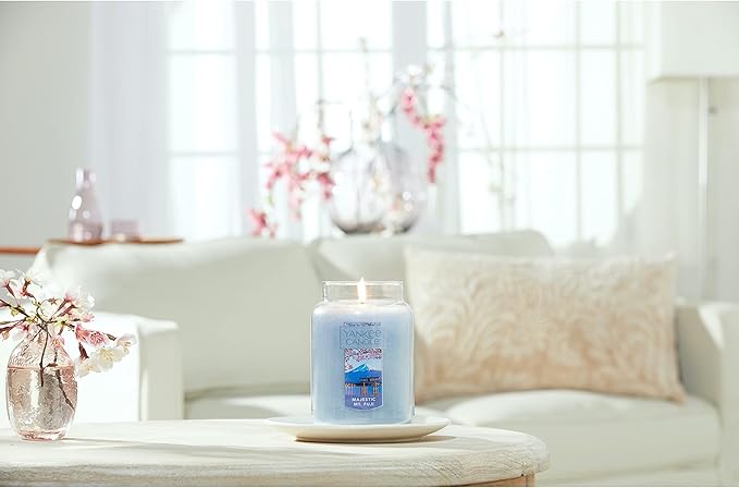 Yankee Candle Majestic Mt. Fuji Large Jar Candle,Light Blue, Coconut Scent