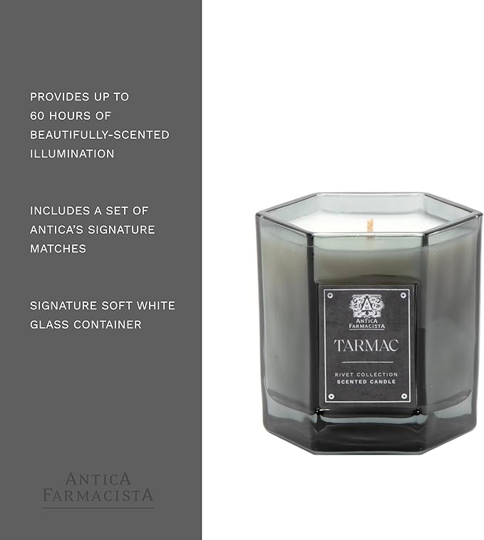 Antica Farmacista Three-Wick Candle - Decorative Home Candle - Long-Lasting & Premium Scented - Luxury Gift - Tarmac, 9 oz