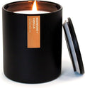 Calyan Wax Co. Soy Wax Candle, Redwood + Vanilla Scented Candle, 75 Hour Burn Time, Aromatherapy Soy Candles, Non Toxic & Vegan Soy Wax, Black Tumbler Scented Candles, 13oz
