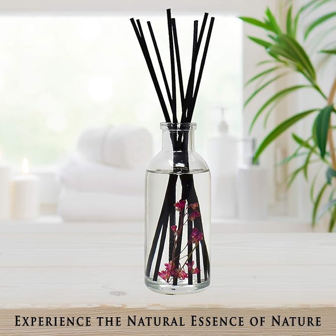 Urban Naturals Amber & Lavender Reed Diffuser Scented Sticks Set | (Awaken + Renew) Mind & Body Aromatherapy Collection | Essential Oil Botanical Diffusing Room Scent