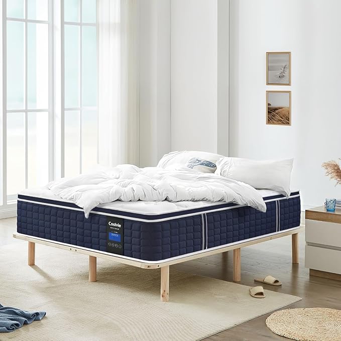 Coolvie Full Size Mattress 14 Inch, Hybrid Soft Medium Plush Mattresses with Gel Memory Foam for Adaptive Support and Pressure Relief, Cloud-Like Sleep Bed in A Box for Silent, 100-Night Trial