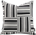 Premium Throw Pillow Covers 22x22 Inches - Black White Geometric Patchwork Chenille Jacquard Embroidery Decorative Couch Pillow Covers for Living Room Bedroom Sofa