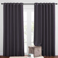 NICETOWN Bedroom Blackout Curtains and Drapes - Window Treatment Thermal Insulated Solid Grommet Blackout Draperies for Bedroom/Living Room (Greyish Purple, Set of 2, 80 by 84 Inch)
