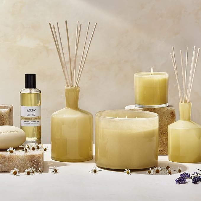 LAFCO New York Travel Candle, Chamomile Lavender - 4 oz - 20-Hour Burn Time - Made in The USA