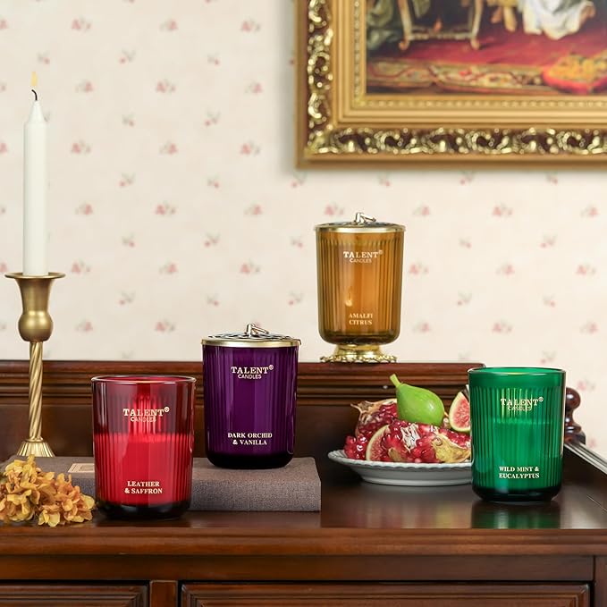 Jar Candles for Home Scented | Aromatherapy Candles Gifts for Women & Men | Natural Soy Candle | 8.4oz Traditional Style | Amalfi Citrus