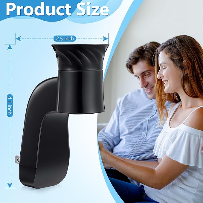 1 Pack Wall Fragrance Plug in Compatible with Bath and Body Works WallFlower Fragrances, ETL Certified, Rotatable, Precise Scent Control Fragrance Diffuser Plug for Home, Office (Black)