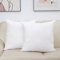 2 Packs Throw Pillow Covers, Neutral Decorative Couch Pillow Cover for Living Room Bed Sofa Rustic Farmhouse Boho Home Decor, Soft Plush Cushion Case Slipcover (White, 22"x 22")