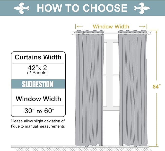 ChrisDowa 100% Blackout Curtains for Bedroom with Black Liner, 2 Thick Layers Total Blackout Thermal Insulated Grommet Window Curtains 2 Panels Set (Burgundy, 42 x 84 Inch)