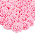Juvale Pink Roses Artificial Flowers - 100 Pack, 3 in Stemless Foam - Bulk Artificial Blooms for Wedding Decor, Centerpiece Table Decorations & DIY Floral Arrangements