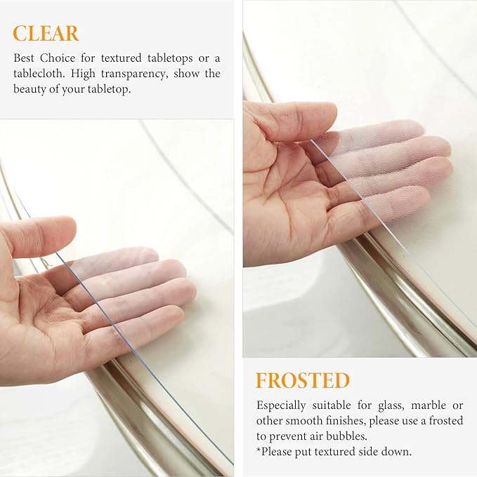 Deep Dream 1.5mm Clear Desk Cover Protector, 22×54 Inch Clear Table Protector, Rectangular Vinyl Desk Pad, PVC Plastic Table Cover for Office, Dresser, Night Stand, Computer & Writing Desk Tabletop