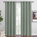 NICETOWN Greyish Green Blackout Curtains 86" Long for Office, Dining Room, Guest Room, Sound Reducing Heat and Cold Block Curtain Panels for Modern Room Decorative (55" Wide, 2 Pieces)