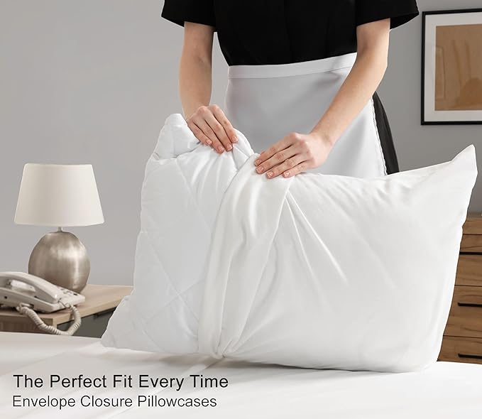 RUVANTI 100% Cotton Full Size Bed Sheets, 4 Pieces, Soft & Breathable Percale Weave Bedding, Deep Pocket 16", Hotel Standard, Crisp Cool Feel, Durable, Perfect Sheet Set Dyed, Milky White