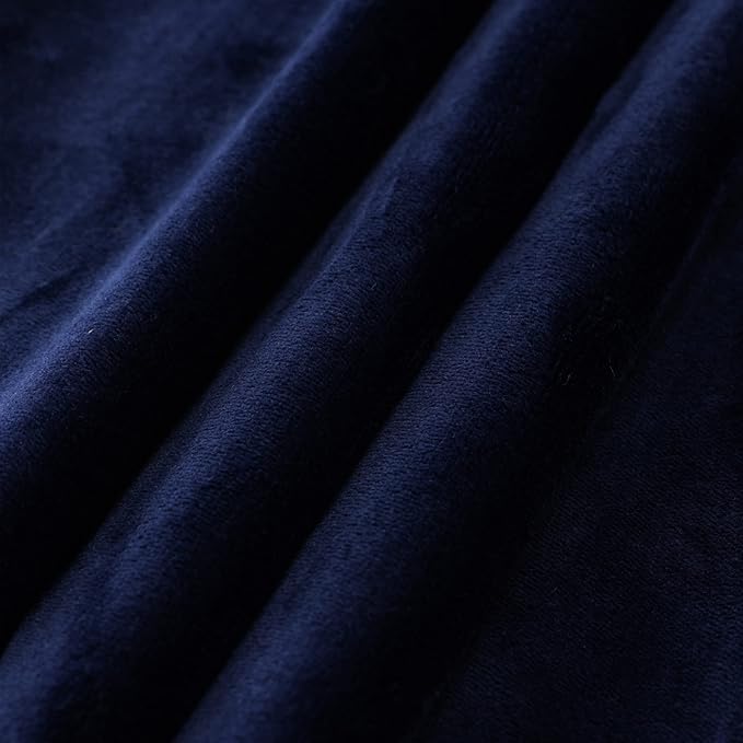 NANPIPER Baby Sherpa Blanket,Warm Toddler Throw Blanket,Soft Newborn Fleece Blanket for Winter (Navy Blue,30x40 inches)