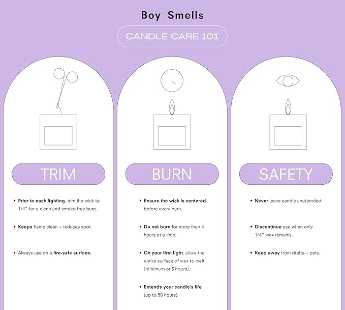 Boy Smells - Ash Scented Candles for Men and Women - 8.5 oz - Soy, Coconut Wax Candle Blend - Aromatic Candles for Home with Black Charcoal, Rare Woods and Clove - 50-Hour Burn - Cotton Wick