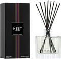 NEST New York Reed Diffuser, Moroccan Amber - 5.9 fl oz - Fragrance for Up to 90 Days - Reusable, Refillable Glass Holder - Includes 8 All-Natural Reed Sticks - Flame Free