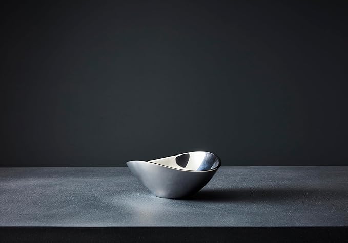 Nambé Butterfly Bowl - 6 Inch Small Decorative Accent Dish, Elegant Sculptural Design with Upward Curved Sides - Display Bowl for Candies, Keepsakes & Table Centerpiece, Alloy & Crystal