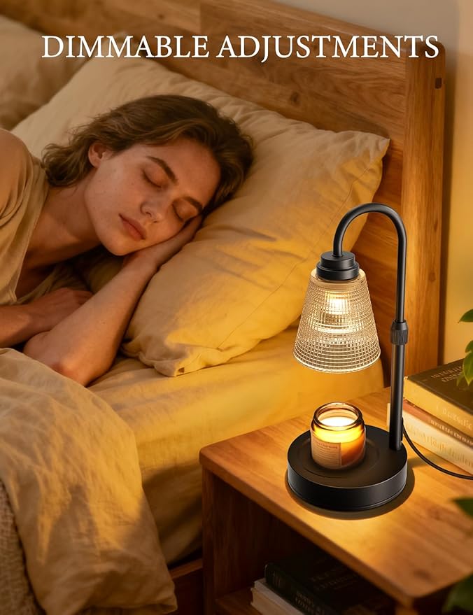 Candle Warmer Lamp with Timer Dimmable, Adjustable Height Wax Melts Warmer for Jar Candles, Housewarming, Birthday, for Women and Mom, Home Decor