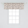 Lunarable Vintage Window Valance Pack of 2, Grunge Style Old Bicycles Hand Drawn on Paint Blots Strokes, Rod Pocket Curtain Valances for Kitchen Bedroom, 54" X 18", Eggshell Brown