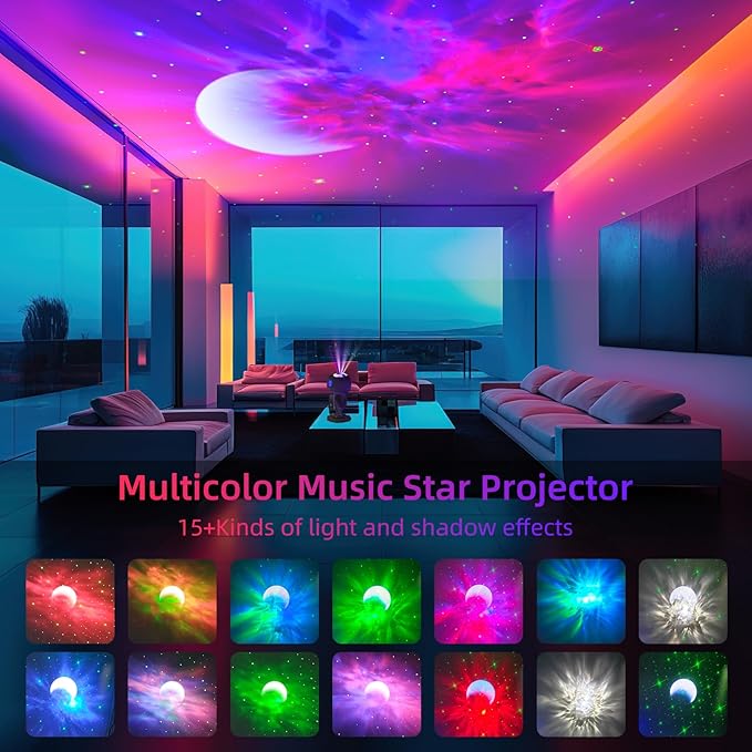 Astronaut Galaxy Projector Starry Projector, Bluetooth Music- White Noise for Sleep-Star Moon Nebula Night Light for Bedroom,360° Adjustable Galaxy with Remote,Timer,Star Light Projector