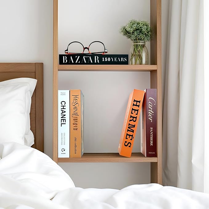 5pcs Aesthetic Books for Home Decor,Chic Modern Fake Decorative Book for Coffee Table,Fashion Faux Books for Bookshelf Decor/Mantel Decor
