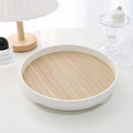 Round Decorative Tray for Coffee Table, Entryway Table, Bathroom Decor, Desk Organizer for Perfume, Candles, Keys, Jewelry Home Decor Trays (Round)