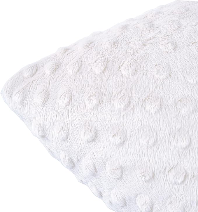 2 Packs Throw Pillow Covers, Neutral Decorative Couch Pillow Cover for Living Room Bed Sofa Rustic Farmhouse Boho Home Decor, Soft Plush Cushion Case Slipcover (White, 22"x 22")