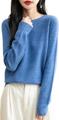 Chanyarn Women's 100% Merino Wool 2025 Fall Winter First-Line Ready to Wear Long Sleeve Seamless Knit Crewneck Sweater