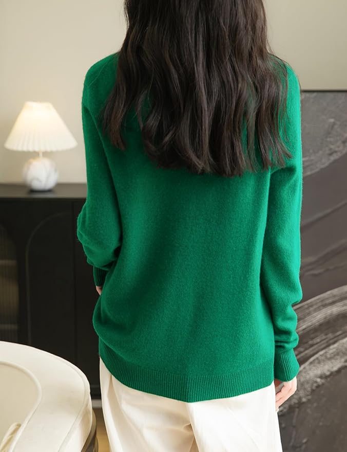 Chanyarn Women's 100% Merino Wool 2025 Fall Winter First-Line Ready to Wear Long Sleeve Seamless Knit Crewneck Sweater