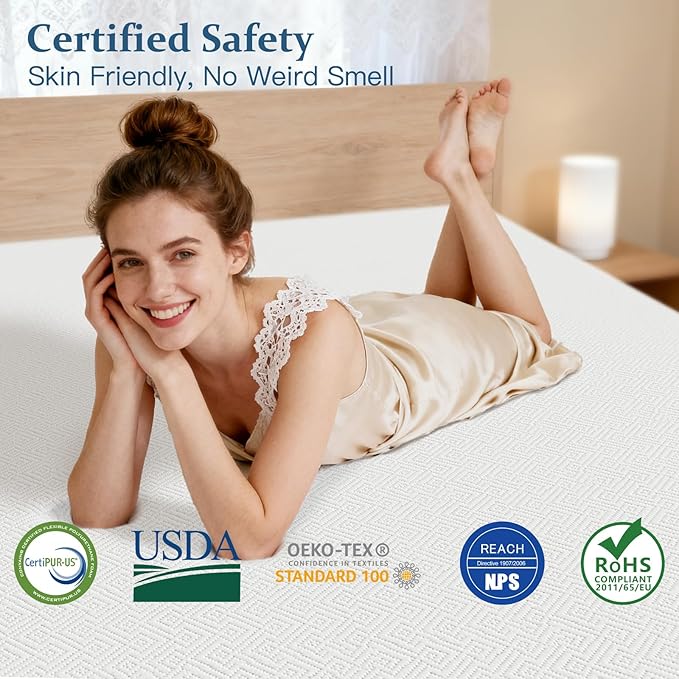Airensky 2 Inch Memory Foam Mattress Topper, Cooling Gel Infused High Density King (76"x80") Topper with Removable Skin-Friendly Cover, Bed Topper for Pressure Relief Back Pain, CertiPUR-US Certified