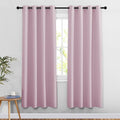 NICETOWN Room Darkening 78 inch Curtains for Doorway 2 Panels, Grommet Light Reducing Thermal Insulated Privacy Door Curtains Window Treatments for Bedroom, Baby Pink, W52 x L78