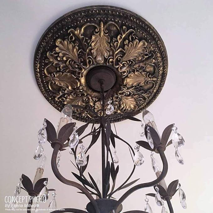 Ekena Millwork Bradford Ceiling Medallion, Pot of Cream