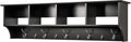 Prepac 60" Contemporary Wall Mounted Coat Rack, Coat Hooks Wall Mount with 4 Shelves, Ideal for Hallway or Entryway Storage Solution, 11.5"D x 60"W x 16.5"H, Black