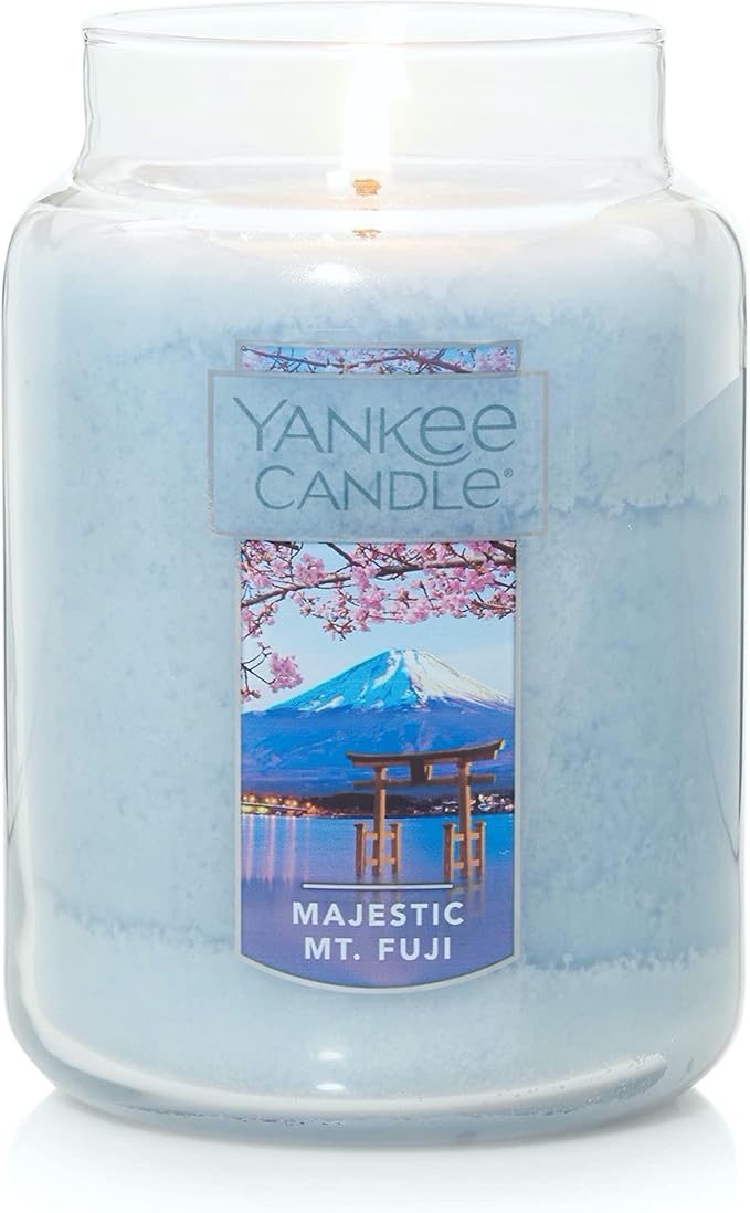 Yankee Candle Majestic Mt. Fuji Large Jar Candle,Light Blue, Coconut Scent
