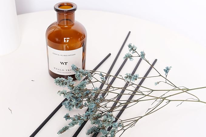 WEALD TRIBE Reed Diffuser Set for Bathroom Decor, Sticks Diffuser with Essential Oils Included | Ocean Scent 4.0 fl oz Fragrance Oil | Defusers for Home Living Room Shelf Decor Apartment Essentials