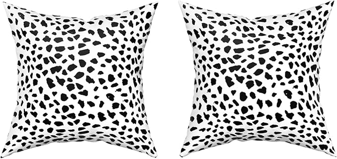 Polka Dot Throw Pillow Cover 2pcs Animal Print Pillow Covers 18x18 Inch Dalmatian Pillow Cover Polka Dots Decorative Throw Pillow Covers Dalmatian Spots Dog Dots Pillowcase Cushion Home Décor
