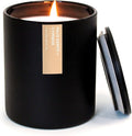 Calyan Wax Co. Soy Wax Candle, Palo Santo + Cypress Scented Candle, 75 Hour Burn Time, Aromatherapy Soy Candles, Non Toxic & Vegan Soy Wax, Black Tumbler Scented Candles, 10.2oz