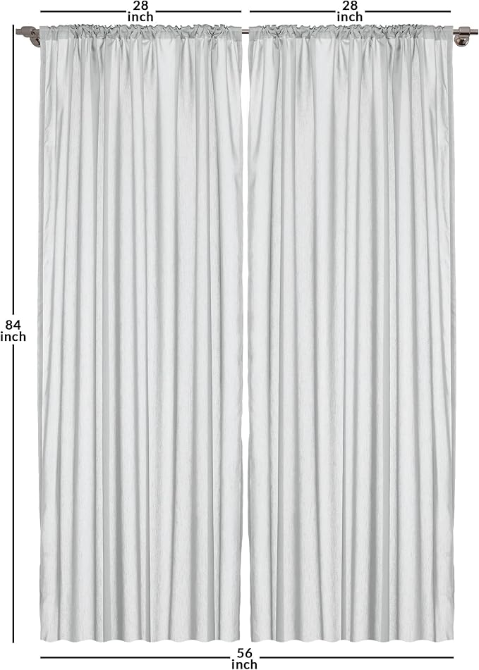 Ambesonne Yellow and White Curtains, Sleeping Crescent Moon and Stars Pattern Night Time Cartoon Illustration, Window Treatments 2 Panel Set for Living Room Bedroom, Pair of - 28" x 84", Pale Yellow