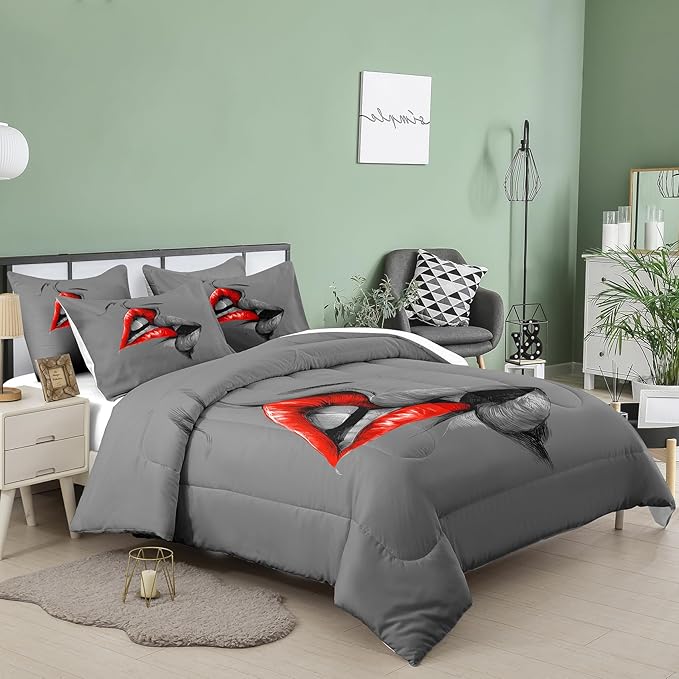Tailor Shop Queen and King Comforter Sets His and Hers Matching Couple Bedding Set Lover Romantic Valentine's Day Presents Bedding Sets Black and White Comforter Sets Queen Size with 2 Pillowcases
