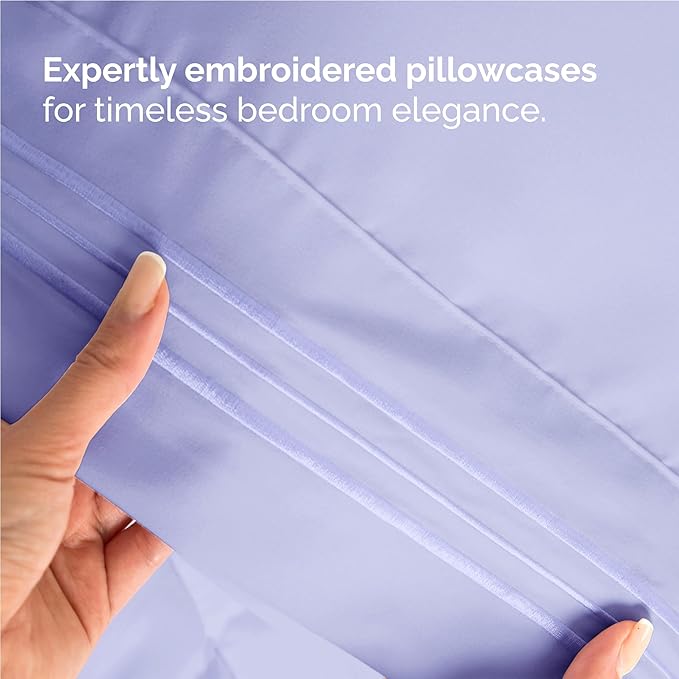 Full Size 4 Piece Sheet Set - Comfy Breathable & Cooling Bed Sheets Set - Hotel Luxury Bedding for Women, Men, Kids, Teens, Boys & Girls - Deep Pockets, Ultra-Soft, Wrinkle Free - Oeko-Tex - Lavender