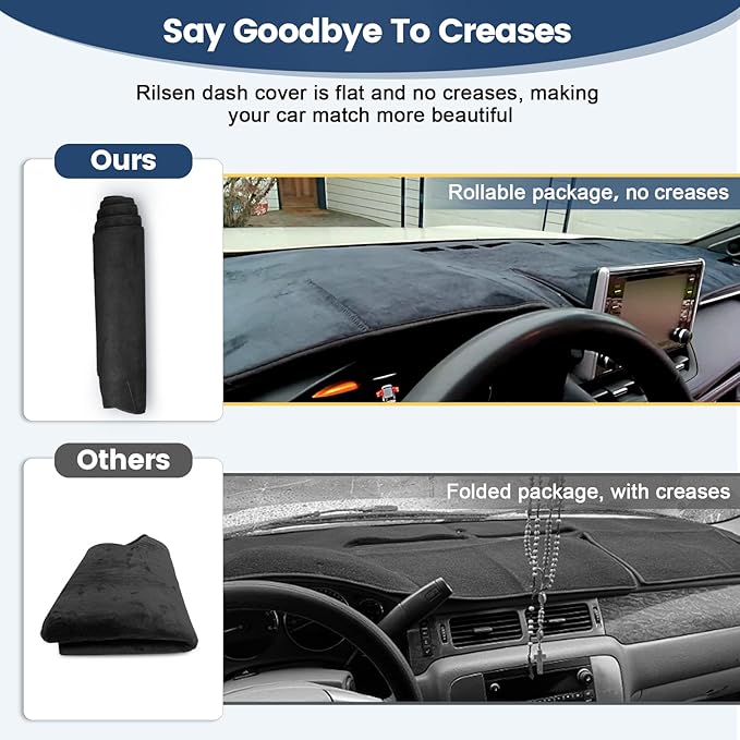 Dashboard Cover Mat Custom Fit for Nissan Rogue 2021 2022 2023 2024 2025 T33 Dash Cover Nonslip Dash Mat Protector Sunshade No Glare Black (Not for Nissan Rogue Sport)